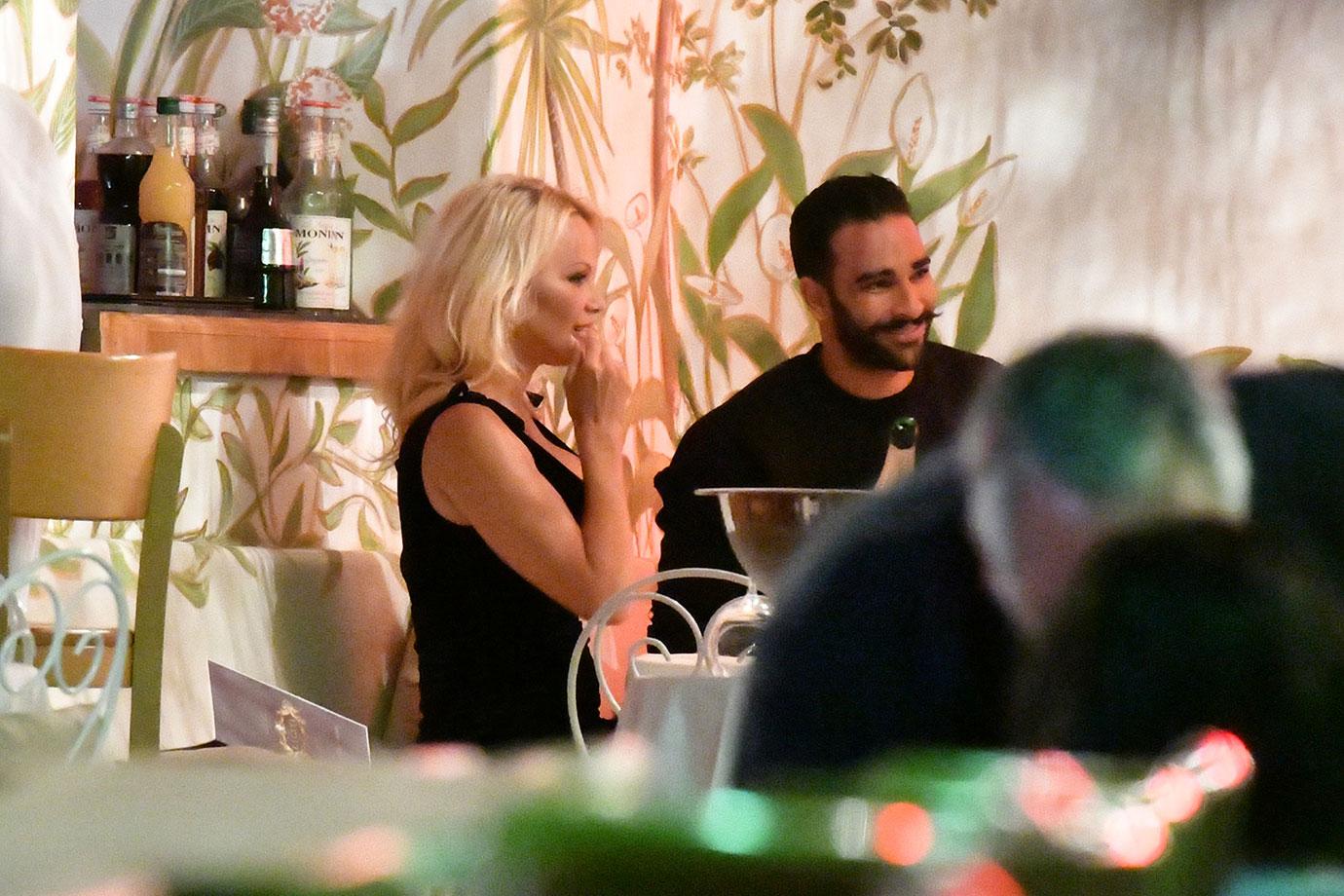 Pamela Anderson Face Adil Rami Dinner Date