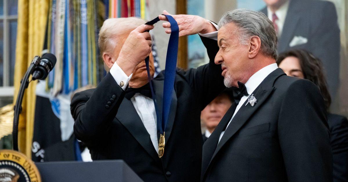 photo of sylvester stallone and donald trump