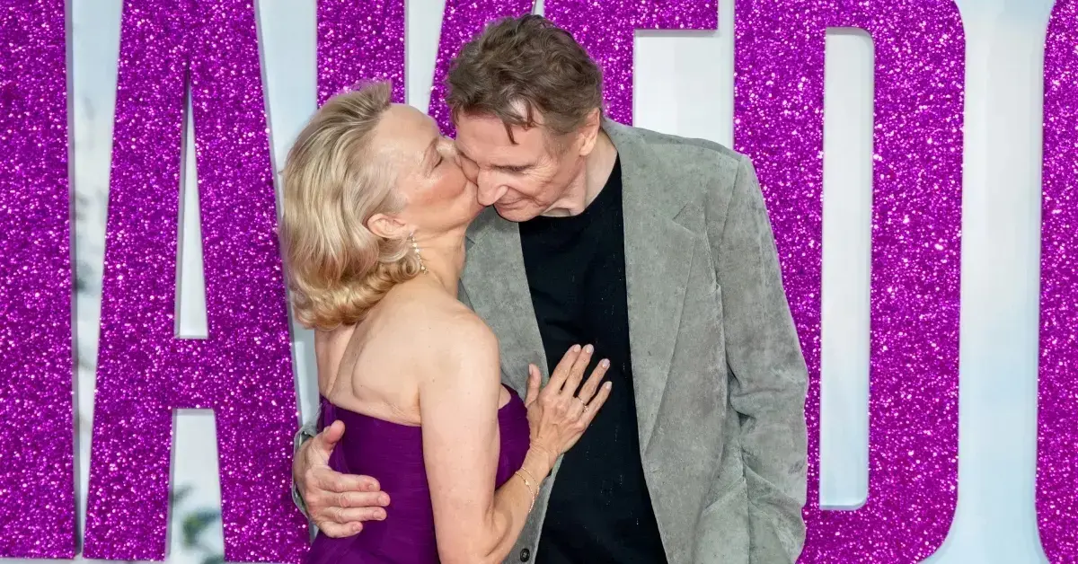 Photo of Liam Neeson and Pamela Anderson