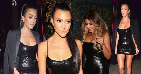 Kourtney Kardashian legs mini dress photos