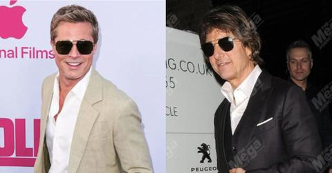 Split photo of Brad Pitt, Tom Cruise