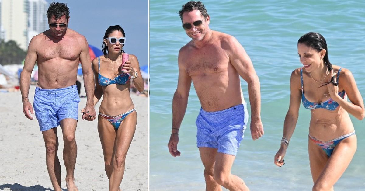'RHONY' Alum Bethenny Frankel, 54, Puts Toned Figure on Display in Skimpy Bikini while Packing on The PDA With New Boyfriend Tom Villante, 56, in Miami