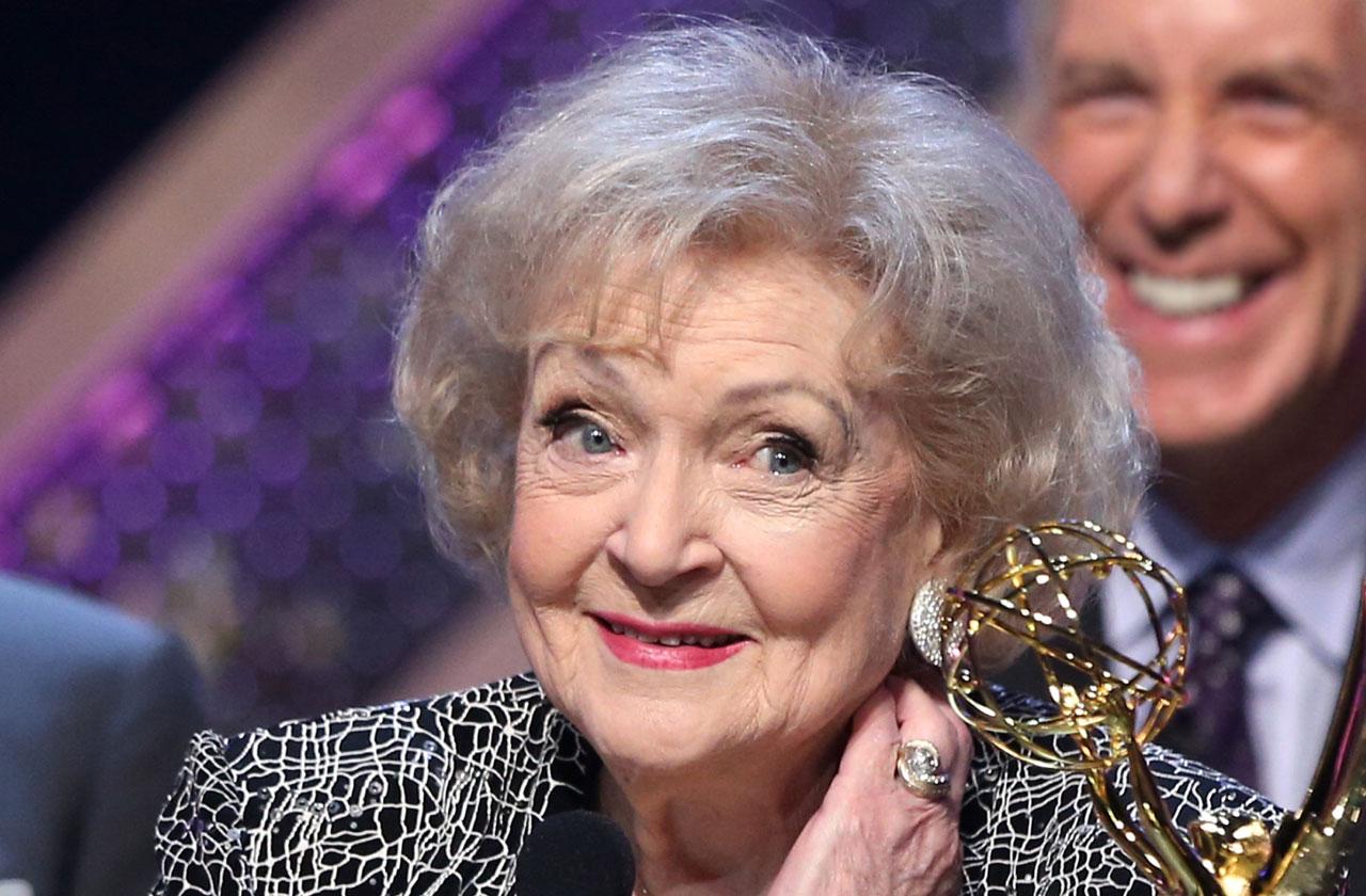 Betty white dumps mystery man