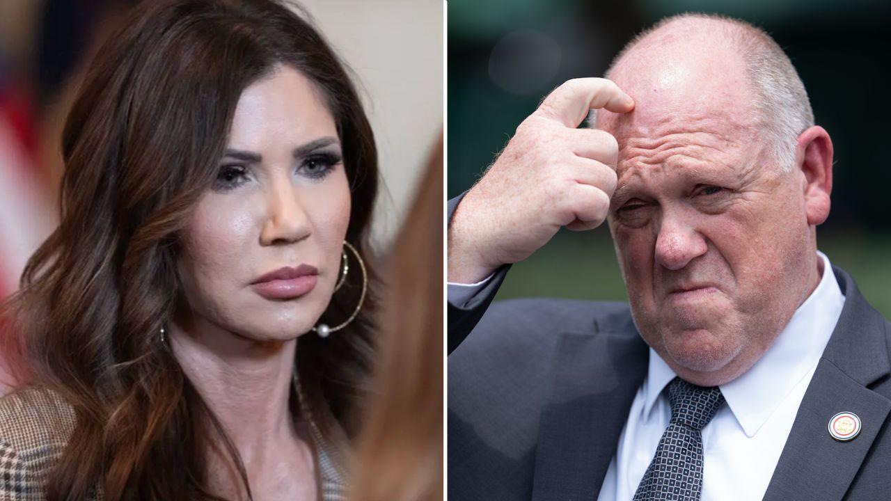 Photo of Kristi Noem, Tom Homan