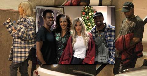 Kim Kardashain And Kanye West Watch Chris Rock Perform