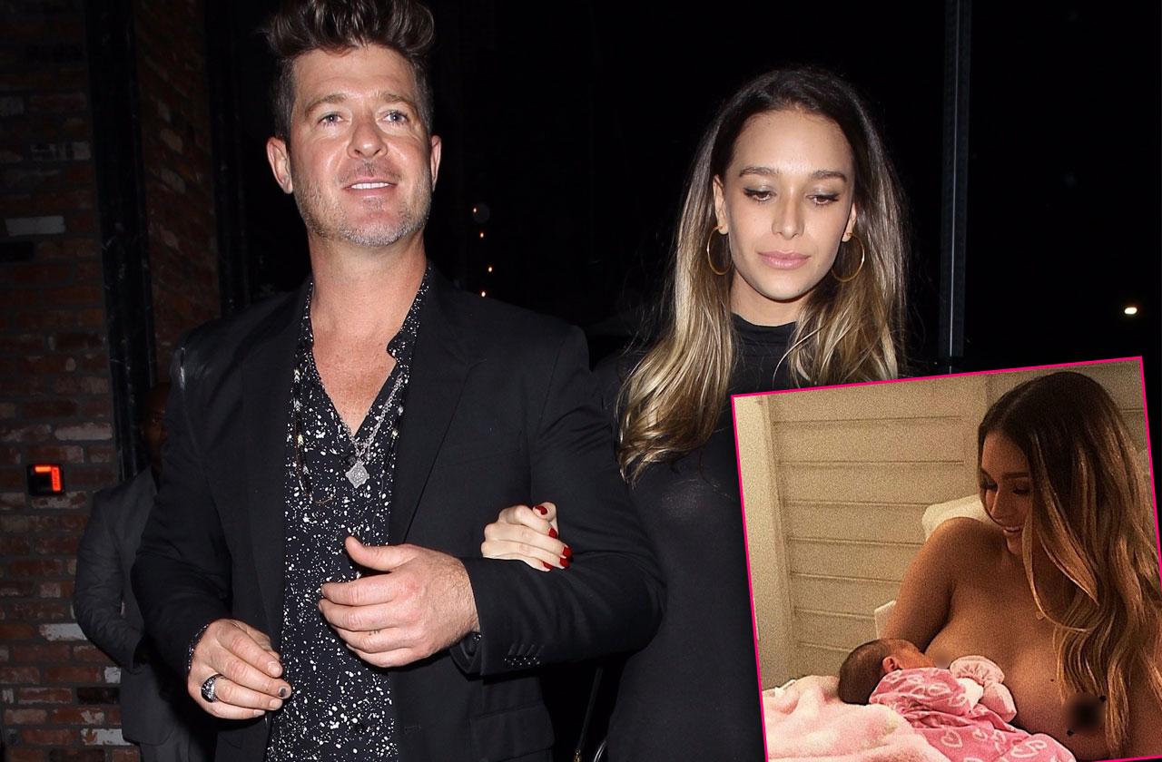 //Robin Thicke Girlfriend Bashed Breastfeeding Makeup pp