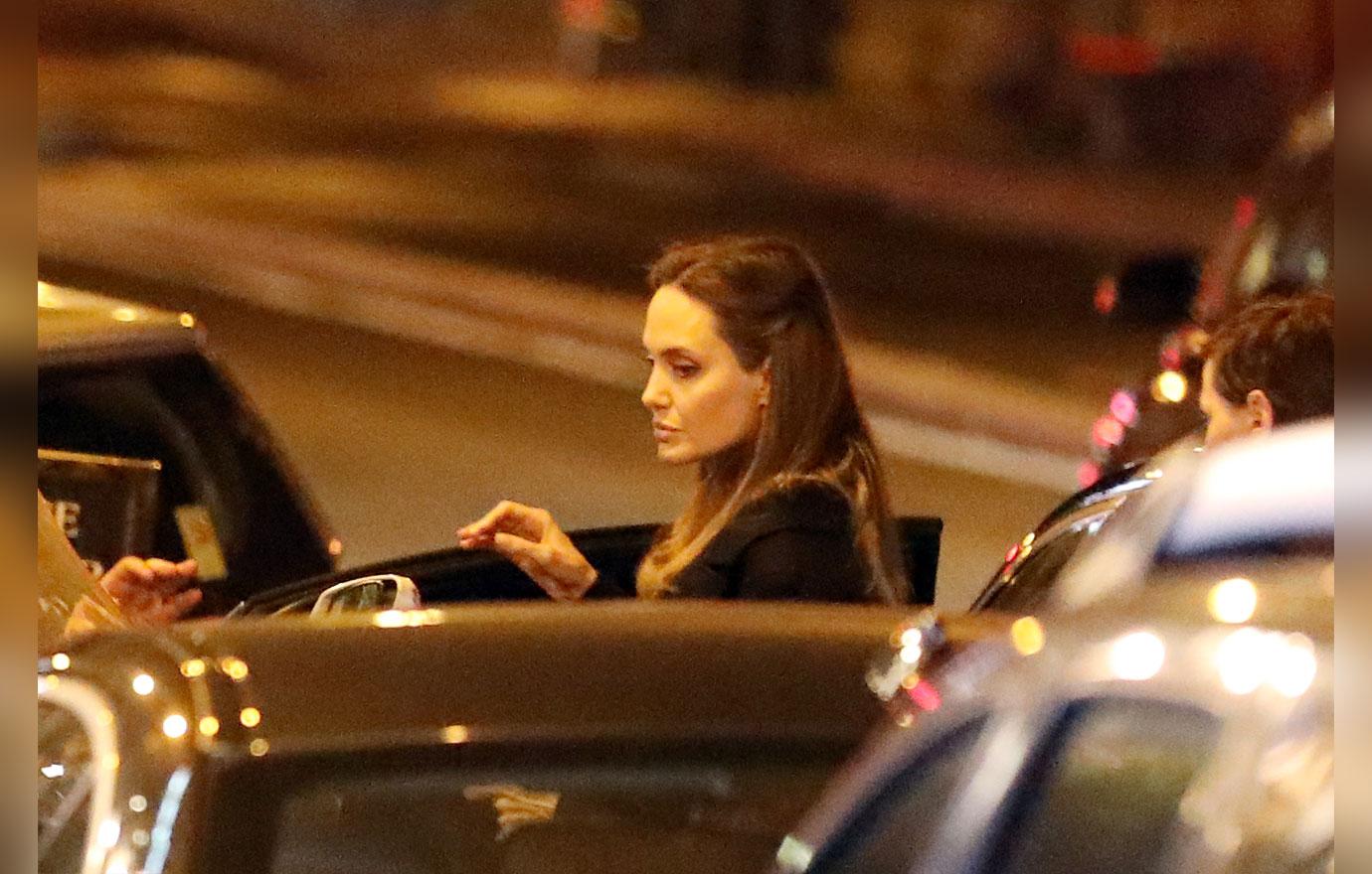 Angelina Jolie Sees Jackie Bisset While Maddox In College