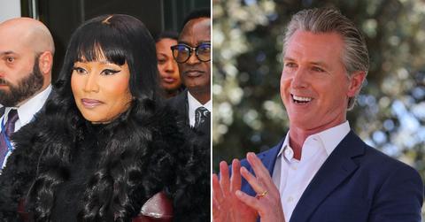 Composite photo of Nicki Minaj and Gavin Newsom