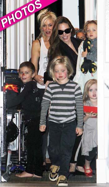 //gwen stefani angelina jolie play date kids