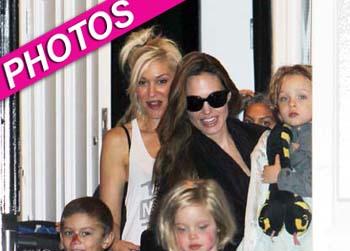 //gwen stefani angelina jolie play date kids
