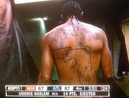 //udonis haslem worst nba tattoo