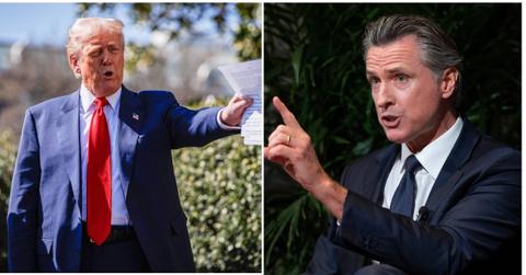 Photo of Donald Trump, Gavin Newsom