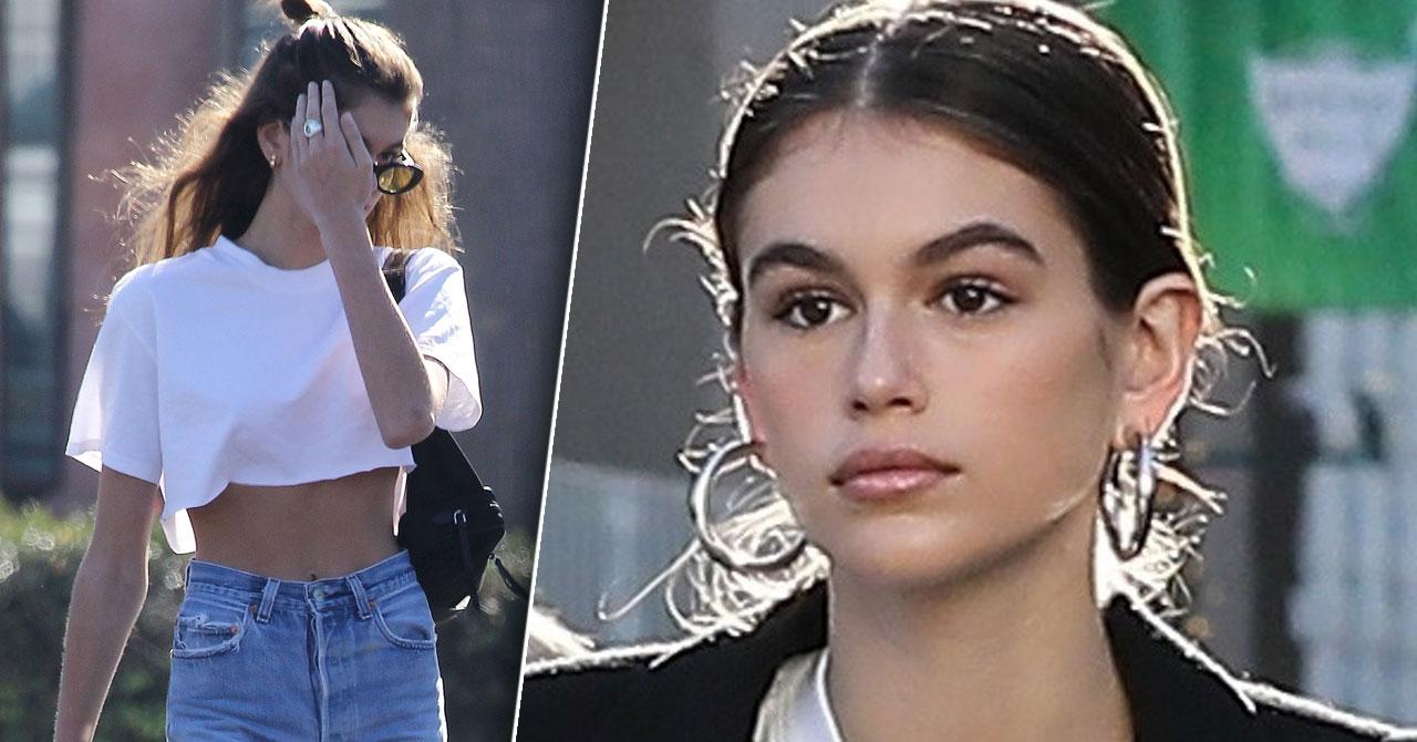 Kaia Gerber Flashes Washboard Abs During Breakfast Date