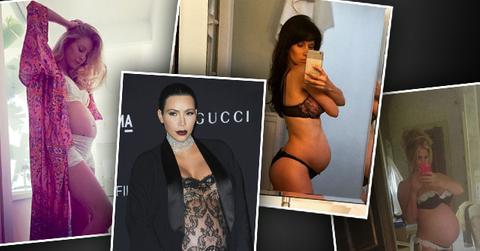 //pregnant kim kardashian lingerie pp