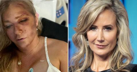 Split photo of Virginia Giuffre and Lady Victoria Hervey.