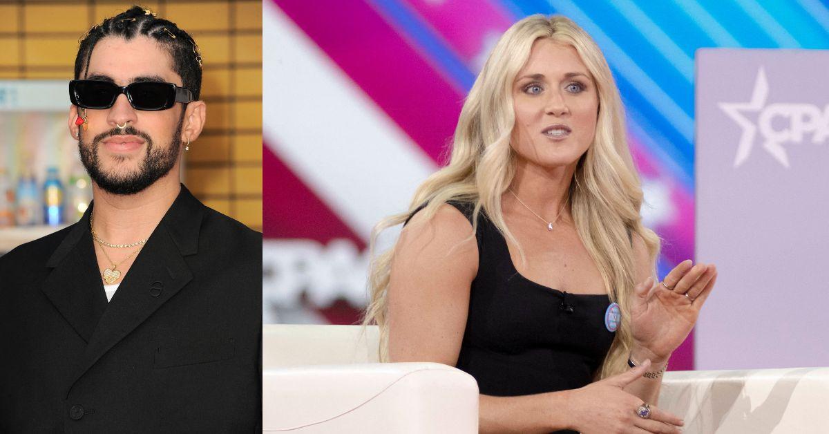 Riley Gaines blasted Bad Bunny online after his 'SNL' remarks about Americans learning Spanish.