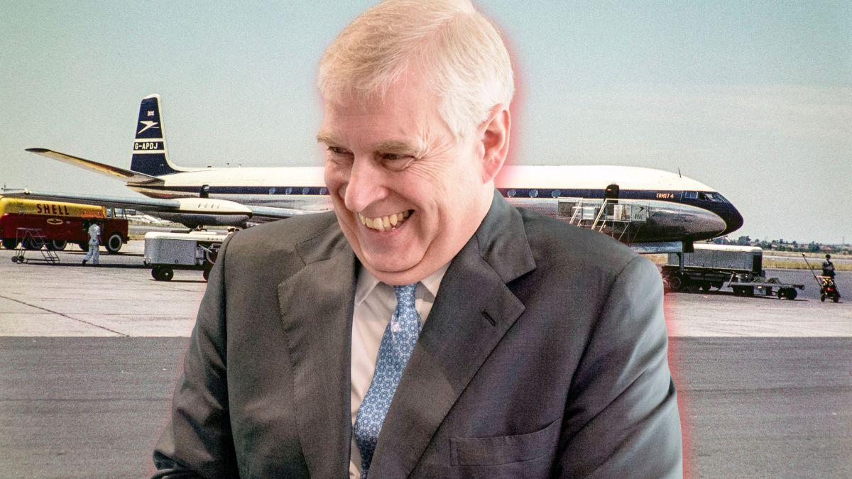Photo of a plane and Andrew Windsor