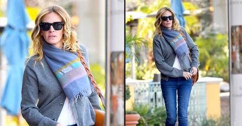 //julia roberts enjoys a solo pamper session pp