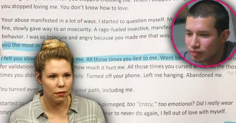 kailyn lowry letter javi marroquin divorce drama