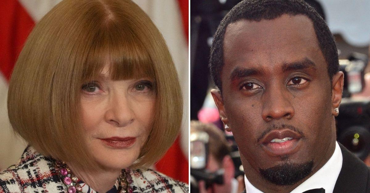 Split photo of Anna Wintour and Sean 'Diddy' Combs.