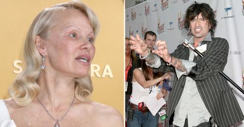 Split photo of Pamela Anderson, Tommy Lee