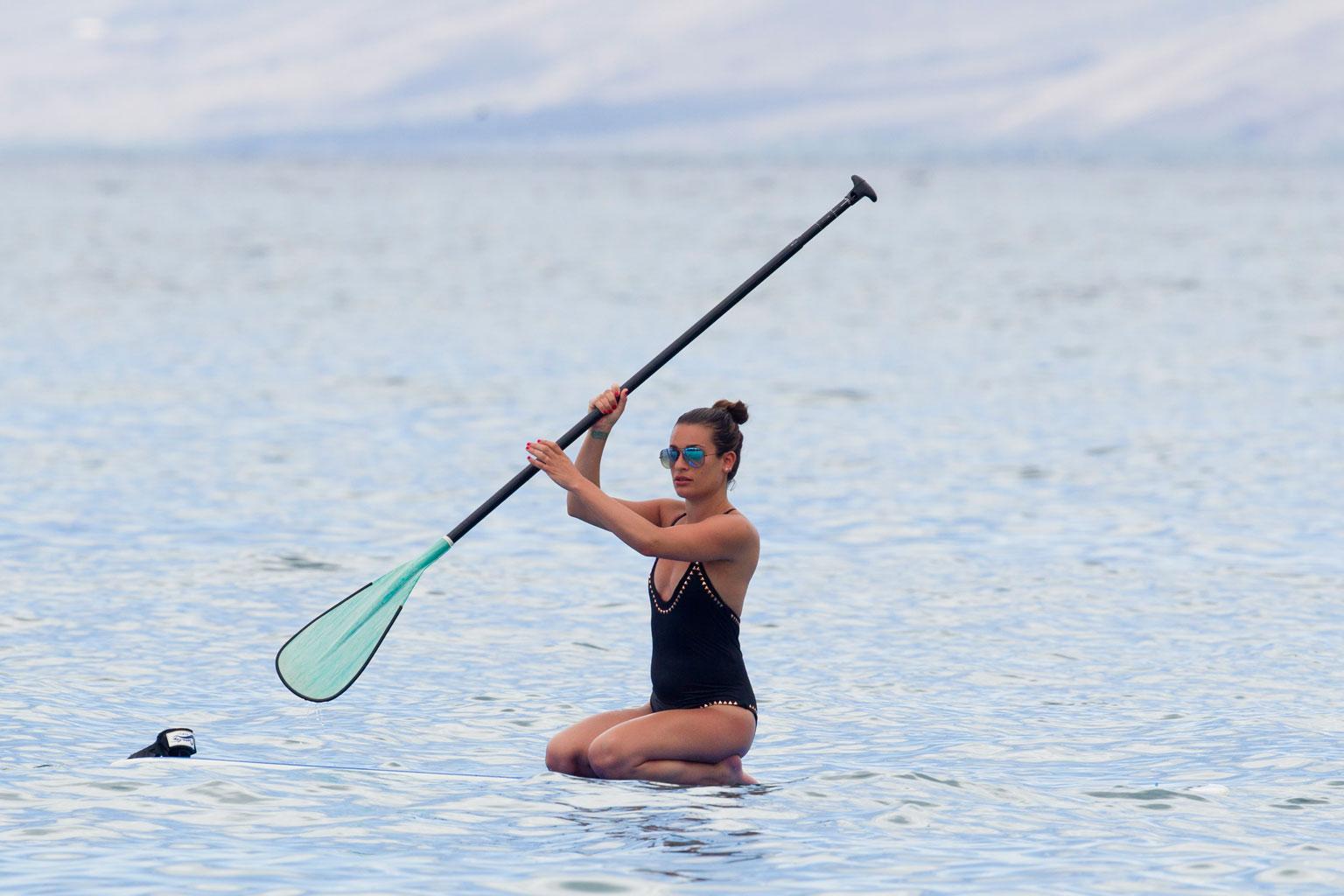 //lea michele bathing suit body maui