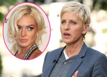 //lindsay lohan misses flight ellen interview