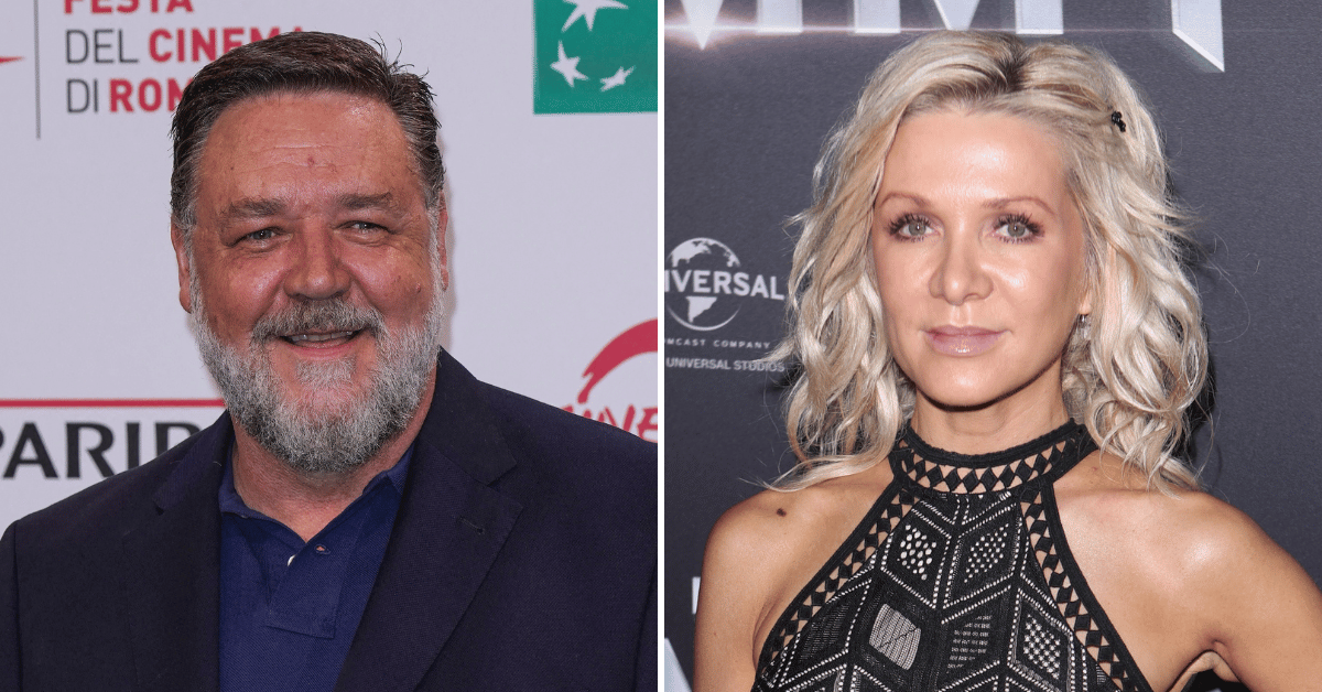 Split photo of Russell Crowe, Danielle Spencer