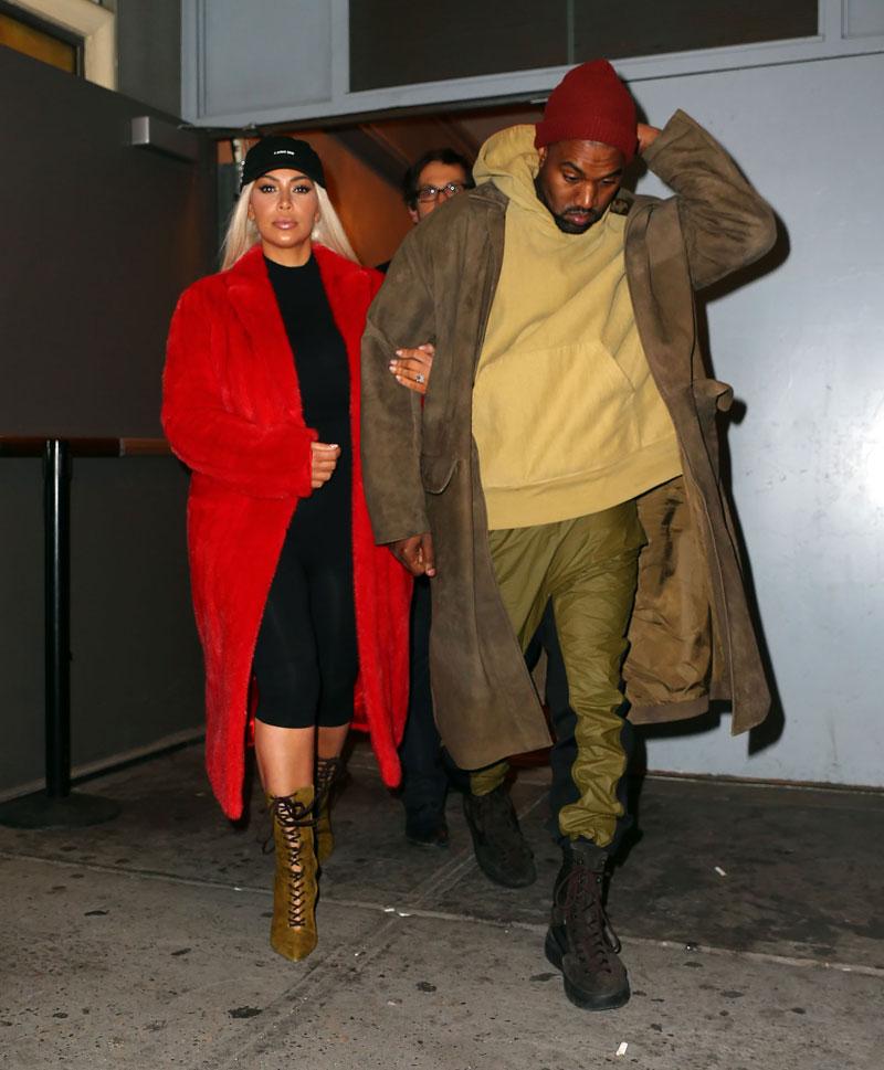 Kim Kardashian & Kanye West Photos -- Hamilton On Broadway In NYC