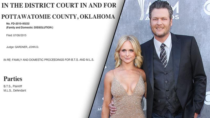 //blake shelton miranda lambert divorce papers pp