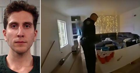 split photo of Bryan Kohberger and college apartment