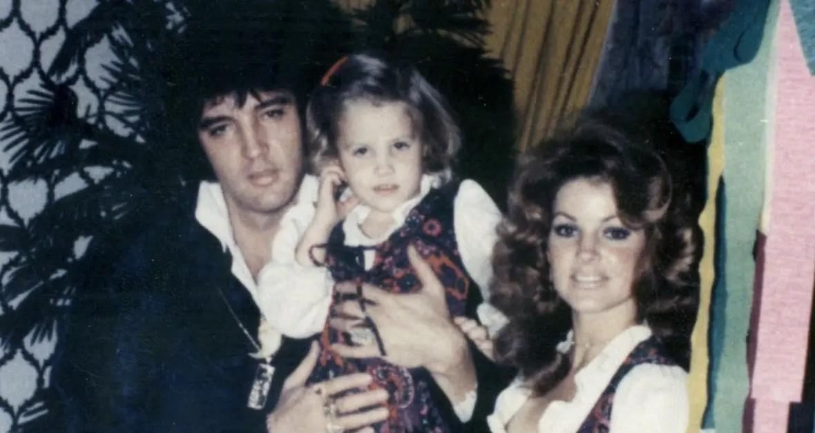 Photo of Priscilla Presley, Elvis Presley, Lisa Marie Presley