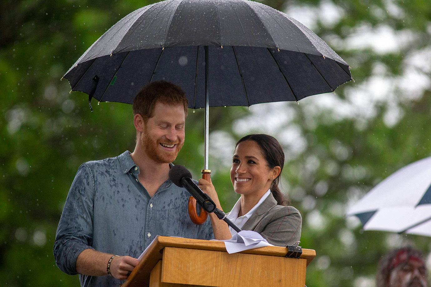 Meghan Markle Prince Harry PDA Smiles Australia