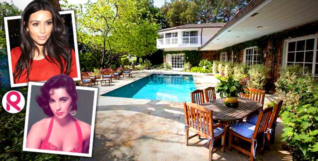 //kim kardashian elizabeth taylor bel air house  wide