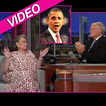 //roseanne barr david letterman president barack obama cbs pcn