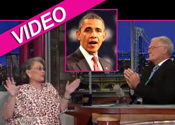 //roseanne barr david letterman president barack obama cbs pcn