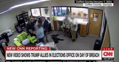 Security Footage Shows Allies Of Donald Trump Mishandling Voting Equipment