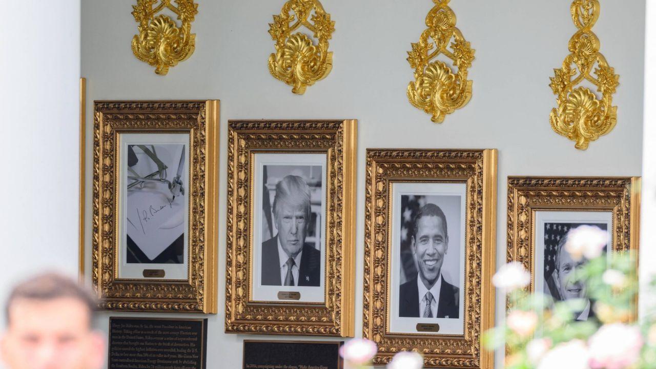 A photo of the Presidential Walk of Fame