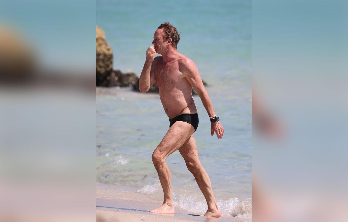 //sting shows off speedo miami beach