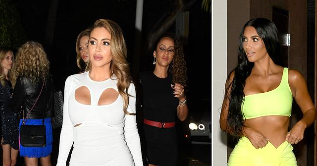larsa pippen photos miami art basel kim kardashian shade