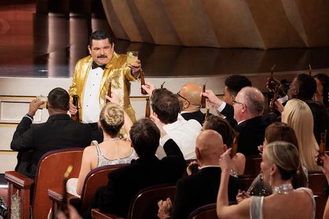 jimmy kimmel and guillermo treat oscars attendees including nominee colman domingo with a special sip of tequila don julio this marks a first ever cocktail moment during the oscars a night where the biggest stars deserve the ultimat