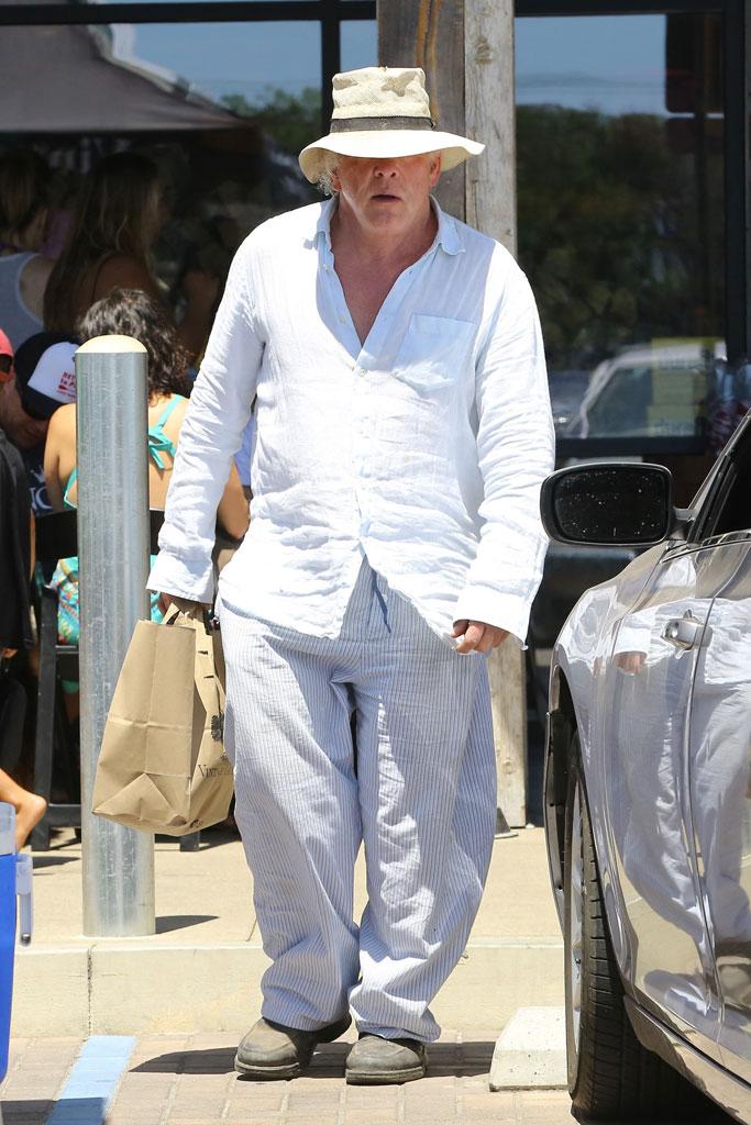 //nick nolte unrecognizable dirty shirt stain