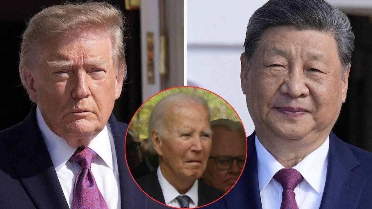 Photo of Donald Trump and Xi Jinping, Joe Biden