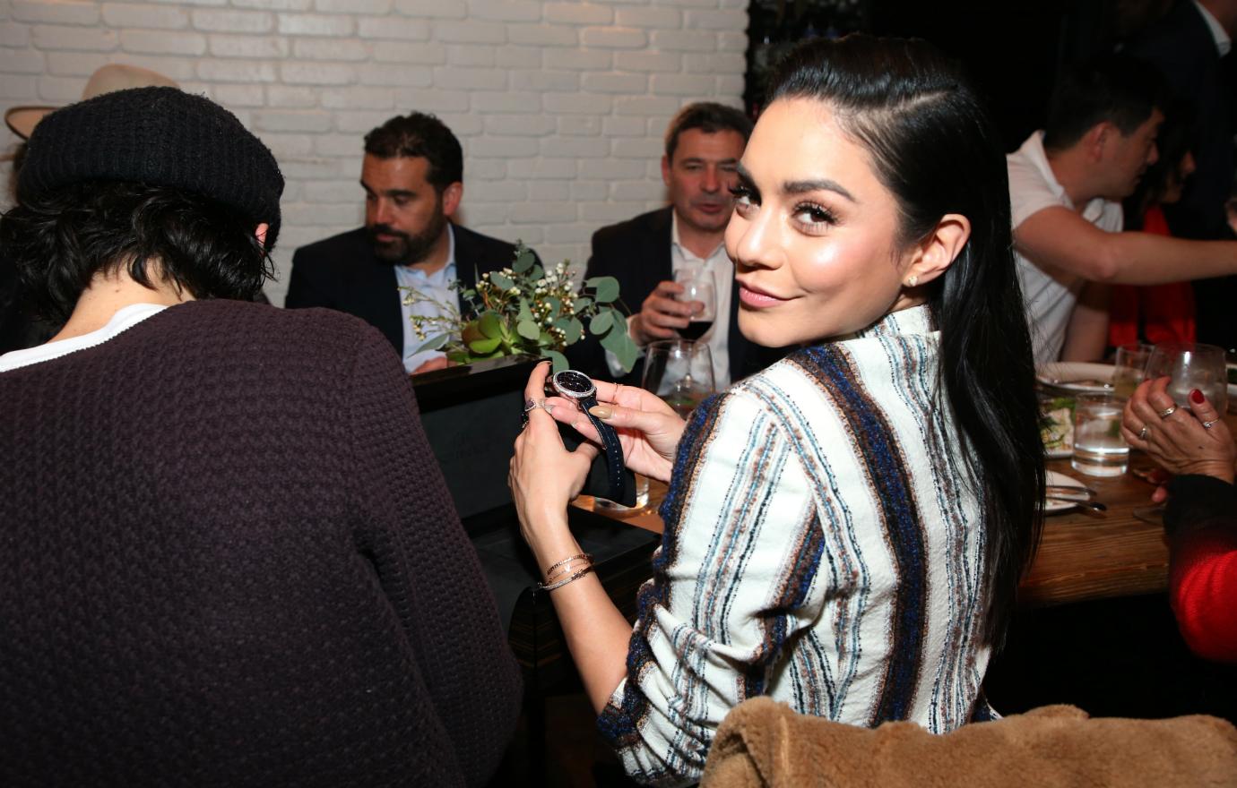 Vanessa Hudgens attended the Haute Living and Jaquet Droz Honoring of Vanessa Hudgens at A.O.C. on January 17, 2019 in Los Angeles, California