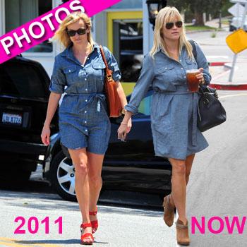 //reese witherspoon denim dress