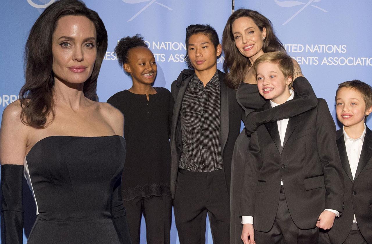 Angelina Jolie Brings Her Kids To Accept Prestigious Award