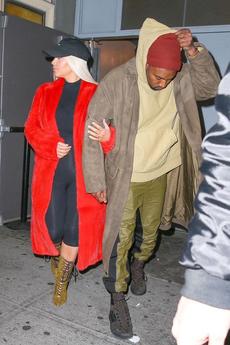 Kim Kardashian & Kanye West Photos -- Hamilton On Broadway In NYC