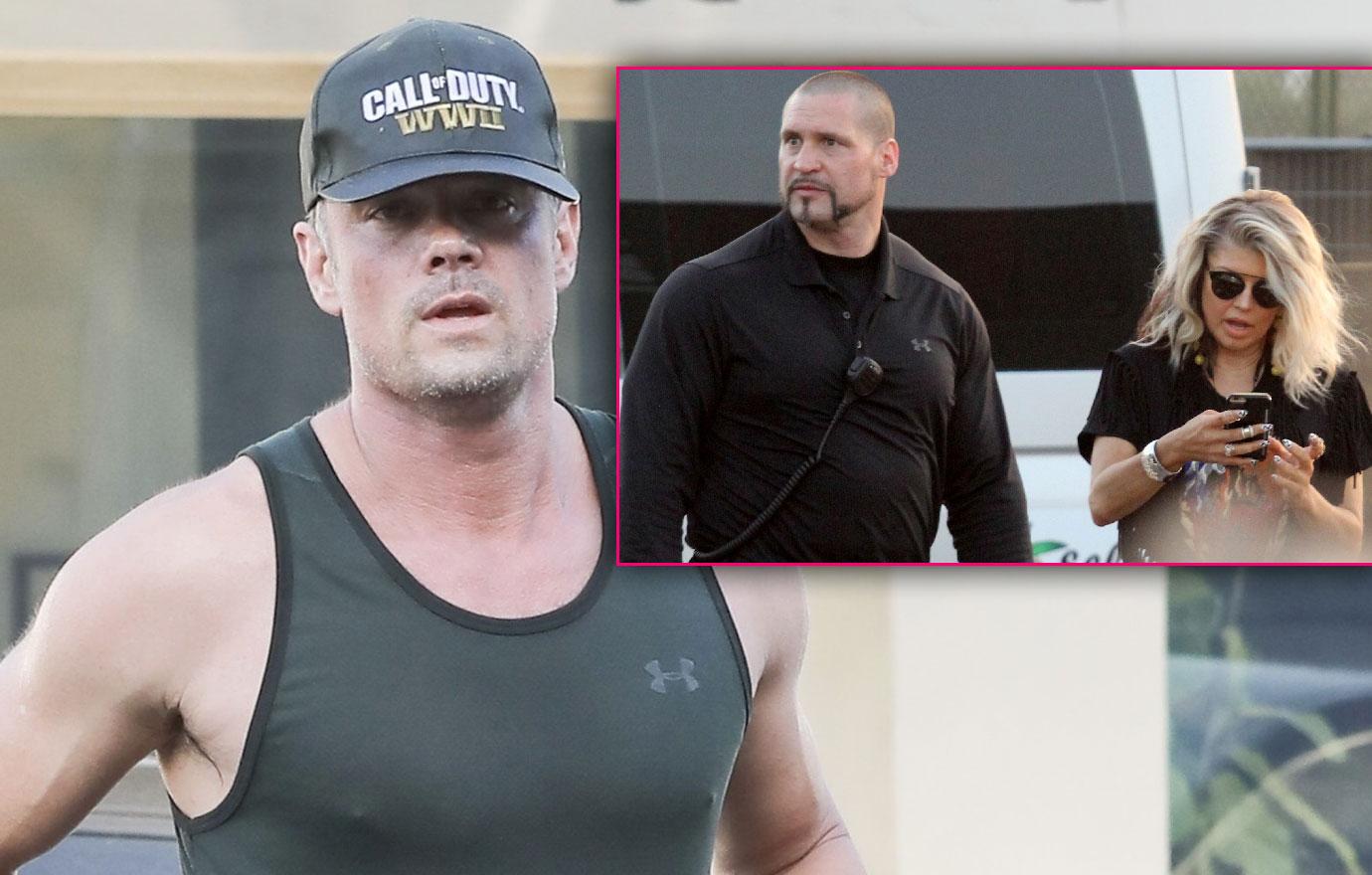 Fergie With Kim Kardashian Fired Bodyguard Josh Duhamel Exercises Split