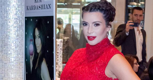 pregnant kim kardashian in red dress