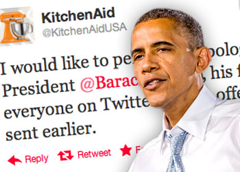 //kitchenaid tweet president obama